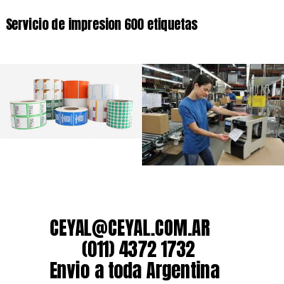 Servicio de impresion 600 etiquetas