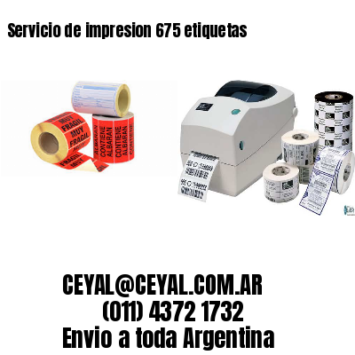 Servicio de impresion 675 etiquetas