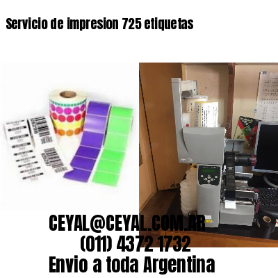 Servicio de impresion 725 etiquetas