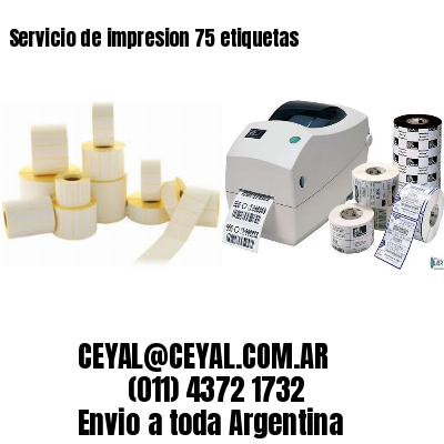 Servicio de impresion 75 etiquetas