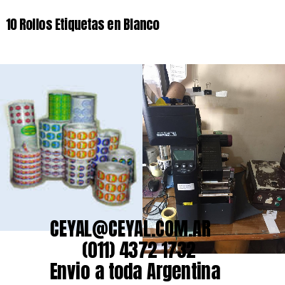 10 Rollos Etiquetas en Blanco