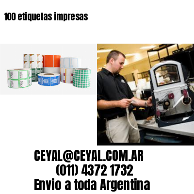 100 etiquetas impresas