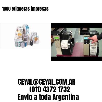 1000 etiquetas impresas