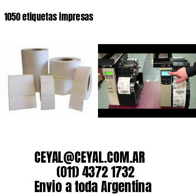 1050 etiquetas impresas