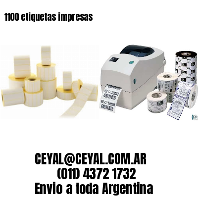 1100 etiquetas impresas