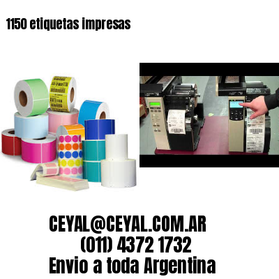 1150 etiquetas impresas