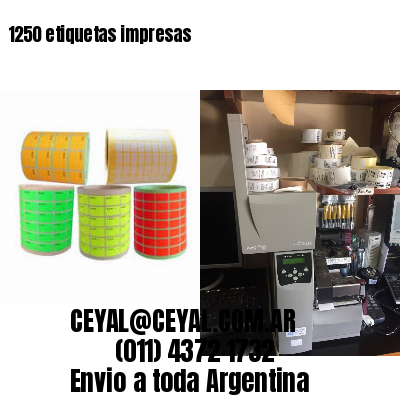 1250 etiquetas impresas