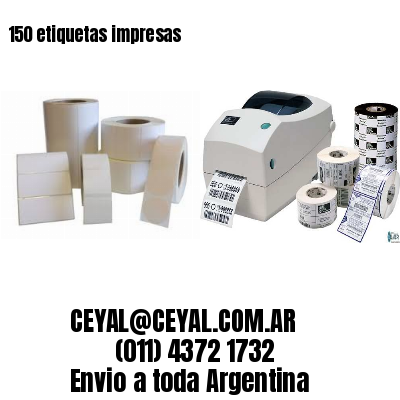 150 etiquetas impresas