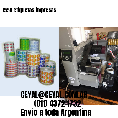 1550 etiquetas impresas