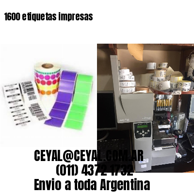 1600 etiquetas impresas