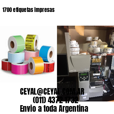 1700 etiquetas impresas
