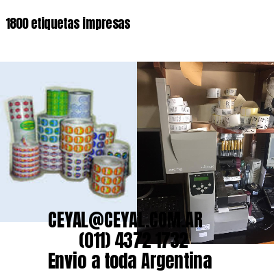 1800 etiquetas impresas