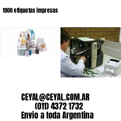1900 etiquetas impresas