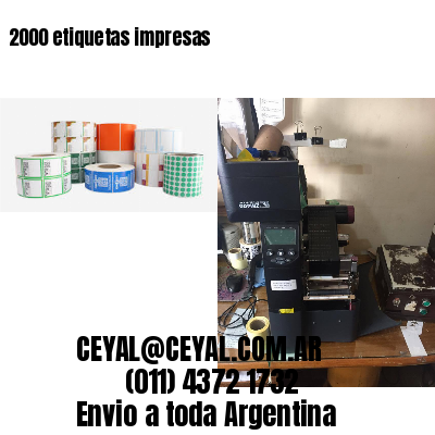 2000 etiquetas impresas