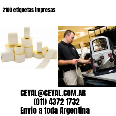 2100 etiquetas impresas