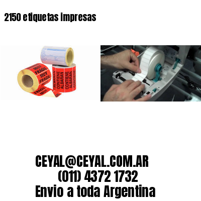 2150 etiquetas impresas