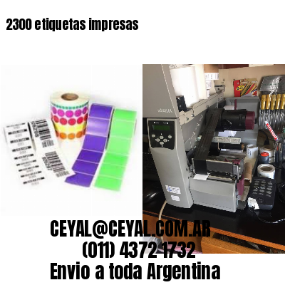 2300 etiquetas impresas