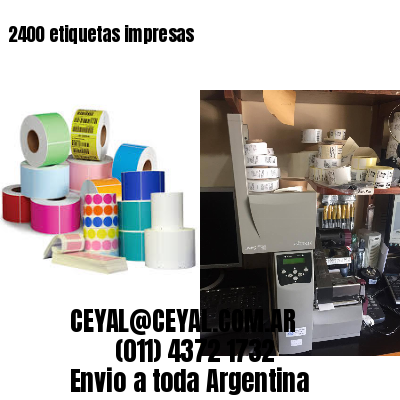 2400 etiquetas impresas