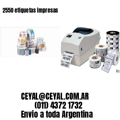 2550 etiquetas impresas