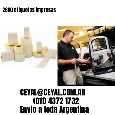 2600 etiquetas impresas
