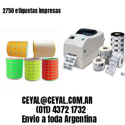 2750 etiquetas impresas