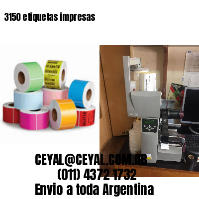 3150 etiquetas impresas