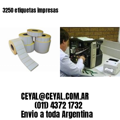 3250 etiquetas impresas