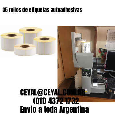 35 rollos de etiquetas autoadhesivas