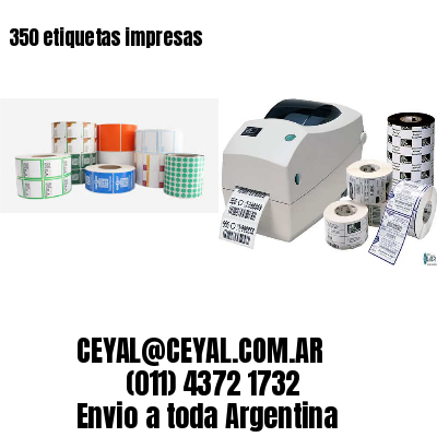 350 etiquetas impresas