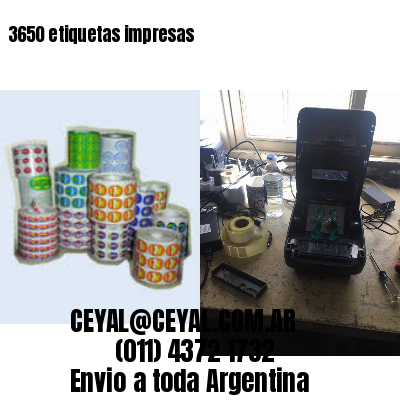 3650 etiquetas impresas