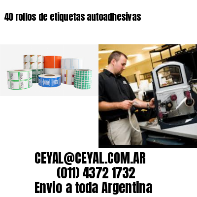 40 rollos de etiquetas autoadhesivas