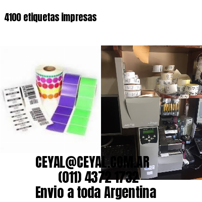 4100 etiquetas impresas