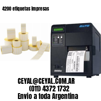 4200 etiquetas impresas