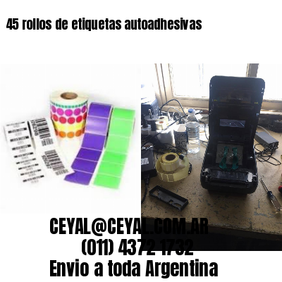 45 rollos de etiquetas autoadhesivas