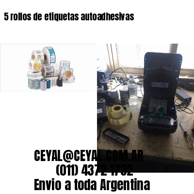 5 rollos de etiquetas autoadhesivas