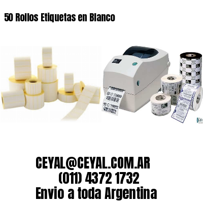 50 Rollos Etiquetas en Blanco