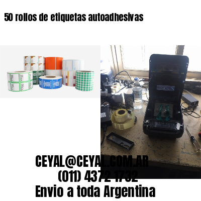 50 rollos de etiquetas autoadhesivas