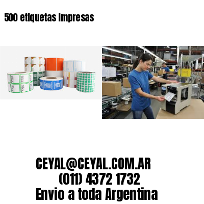 500 etiquetas impresas