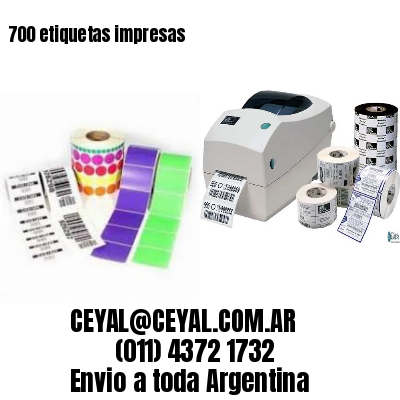 700 etiquetas impresas