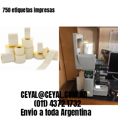 750 etiquetas impresas
