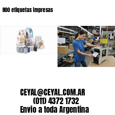 800 etiquetas impresas