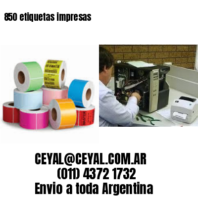 850 etiquetas impresas