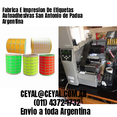 Fabrica E Impresion De Etiquetas Autoadhesivas San Antonio de Padua Argentina