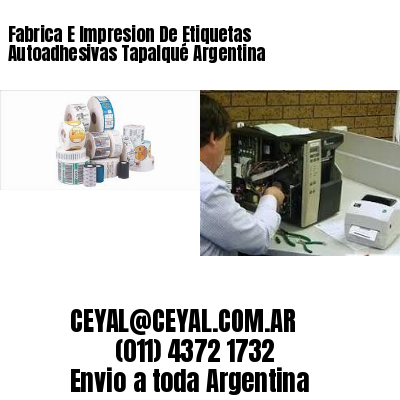 Fabrica E Impresion De Etiquetas Autoadhesivas Tapalqué Argentina