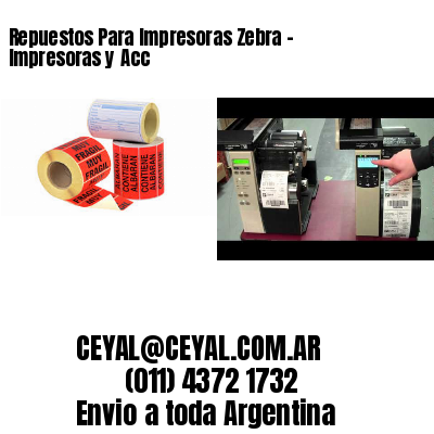 Repuestos Para Impresoras Zebra – Impresoras y Acc