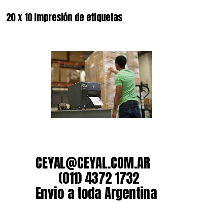 20 x 10 impresión de etiquetas