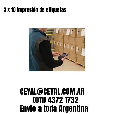 3 x 10 impresión de etiquetas