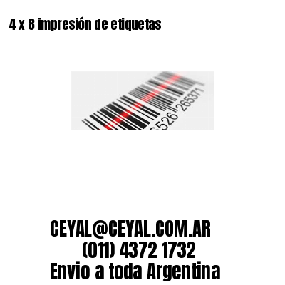 4 x 8 impresión de etiquetas