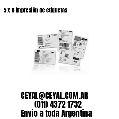 5 x 8 impresión de etiquetas