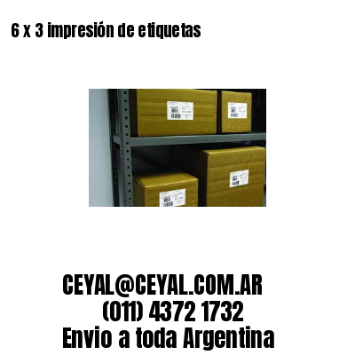 6 x 3 impresión de etiquetas
